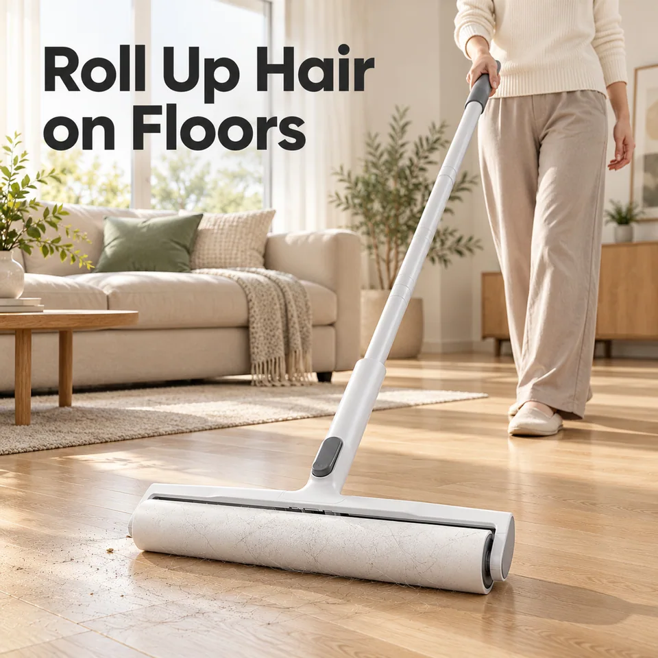 Long-handle roller shown on a floor